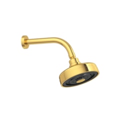 Chuveiro De Parede Redondo Acqua Plus Com Tubo Curvo Gold Deca