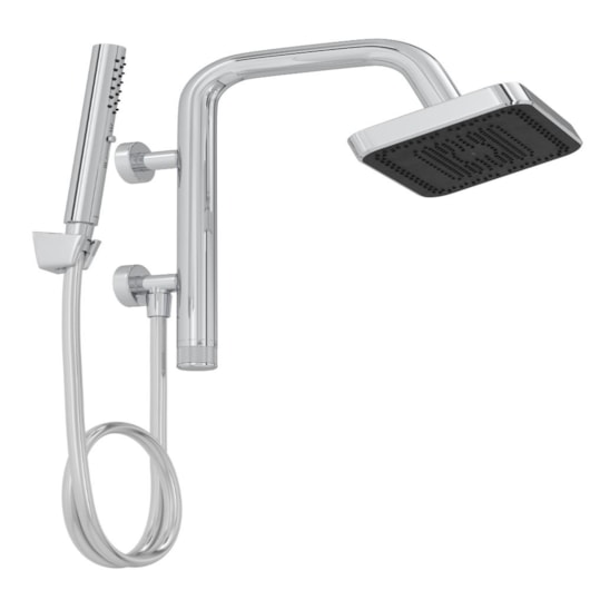 Chuveiro De Parede Retangular Com Desviador Select Eco Cromado Deca 20x16cm - Imagem principal - 3c63af26-d89f-403c-bcef-371f788c5102