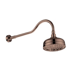 Chuveiro De Parede Retro Rb6857 Rose Gold Escovado Rubinettos