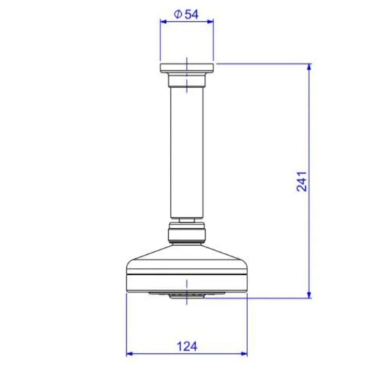 Chuveiro De Teto Redondo Acqua Plus Com Tubo Cromado Deca - Imagem principal - b6f66a7c-ab13-4acf-b5e6-eff285bfa3c9