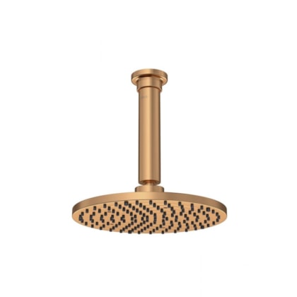 Chuveiro De Teto Redondo Acquamax Com Tubo 1998 Gold Matte Deca