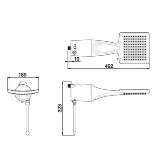 Chuveiro Ducha Loren Shower Ultra Eletrônico Branco Lorenzetti 127v 5500w - Imagem principal - 57d09c87-a019-44bb-863d-8f0840844db2