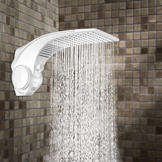 Chuveiro Duo Shower Quadra Branco Lorenzetti 127V 5500W - Imagem principal - 5853b9fa-fcc6-463a-b833-e0f4eeddd5a1