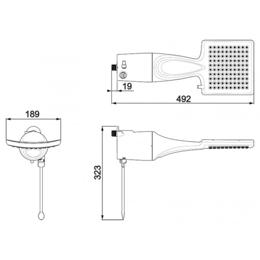 Chuveiro Elétrico Loren Shower Multitemperatura 220V 6800W Branco Lorenzetti - Imagem principal - 9d240591-db18-42ed-a69a-9b6489164bd1