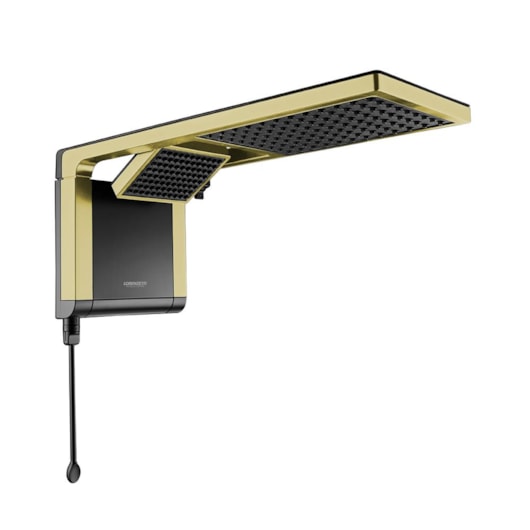 Chuveiro Eletrônico Acqua Duo Preto Matte Gold Lorenzetti 127V 5500W - Imagem principal - 24ea5b79-b384-4272-8cf1-f6cdda9a99c7