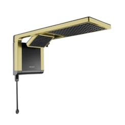 Chuveiro Eletrônico Acqua Duo Preto Matte Gold Lorenzetti 220V 6800W