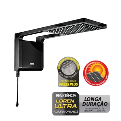 Chuveiro Eletrônico Acqua Storm Ultra 127v 5500w Preto Lorenzetti