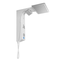 Chuveiro Eletrônico Digital Ducha de Parede Hydra Falls Power Branco E Cromo 5500W 110V