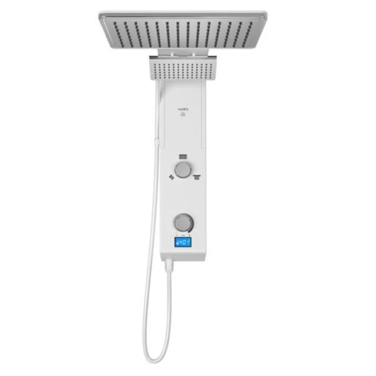 Chuveiro Eletrônico Digital Ducha de Parede Hydra Falls Power Branco E Cromo 5500W 110V - Imagem principal - 1ea1e73a-8135-4d13-8c5c-1d1606ef8a7b