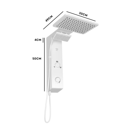 Chuveiro Eletrônico Ducha de Parede Hydra Falls Power Branco 5500W 110V - Imagem principal - 69b84afe-8ff6-4e79-a517-8b56daf6e8f7