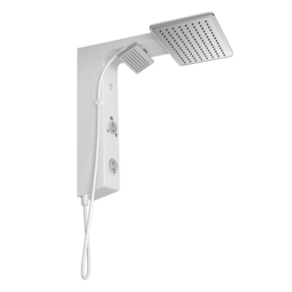 Chuveiro Eletrônico Ducha de Parede Hydra Falls Power Branco E Cromo 5500W 110V