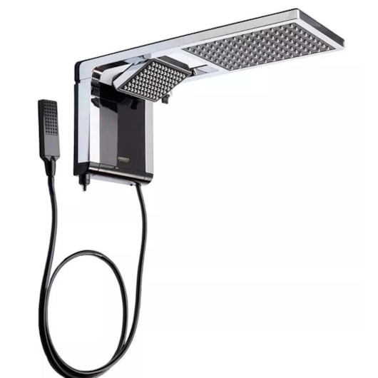 Chuveiro Eletrônico Flex Hibrido Acqua Duo Ultra 127v 5500w Preto e Cromo Lorenzetti - Imagem principal - e15925ba-8069-43e9-ab9c-c3ea19fea46c