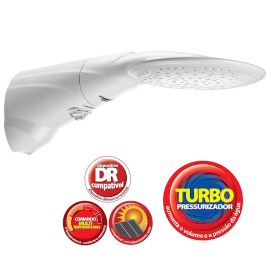 Chuveiro Multitemperaturas Advanced Turbo 220v 7500w Branco Lorenzetti - Imagem principal - 8876c280-de2d-46ca-9fcd-0d9e5a47cce3