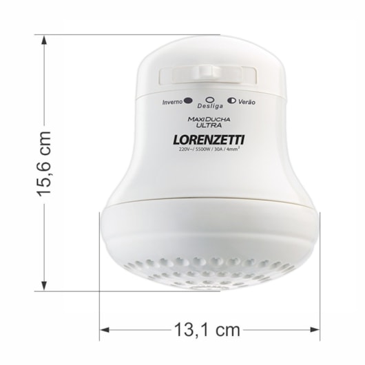 Chuveiro Multitemperaturas Maxi Ducha 127v 4600w Branco Lorenzetti - Imagem principal - 5978f472-63c5-47f6-951e-75a89a3a4792