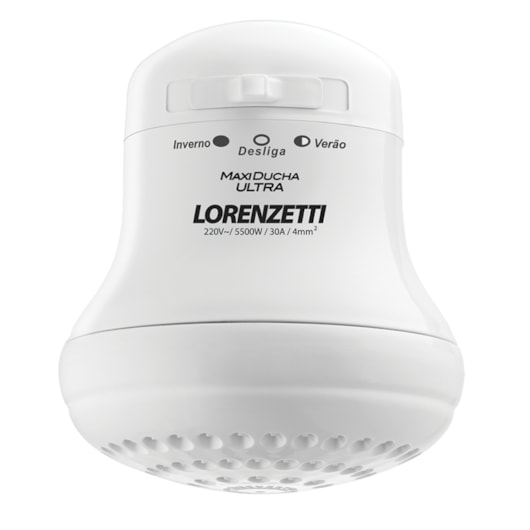 Chuveiro Multitemperaturas Maxi Ducha 220v 5500w Branco Lorenzetti - Imagem principal - 52289169-a806-4a1c-ba01-ed167dd7813e