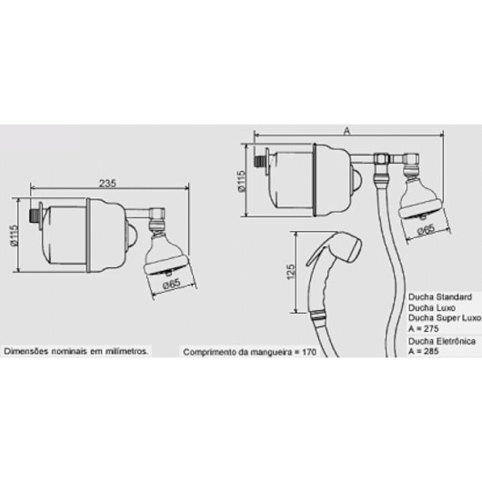 Chuveiro Multitemperaturas Standard 5t 127v Branco Cardal - Imagem principal - b5894205-cca9-4367-bbc3-279ecc61e6cf