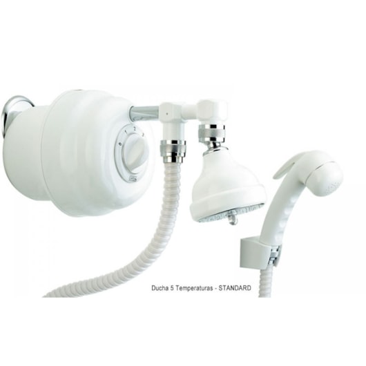 Chuveiro Multitemperaturas Standard 5t 220v Branco Cardal - Imagem principal - 43099f56-a812-4f31-b1f1-2de120c08977