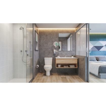 Chuveiro Redondo Com Ducha Smart Cromado Celite 15x26,9x8cm