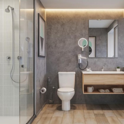 Chuveiro Redondo Com Ducha Smart Cromado Celite 15x26,9x8cm