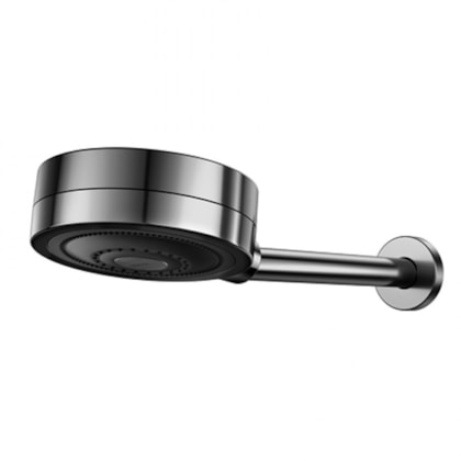 Chuveiro Redondo De Parede Novo Technoshower Grafite Polido Docol