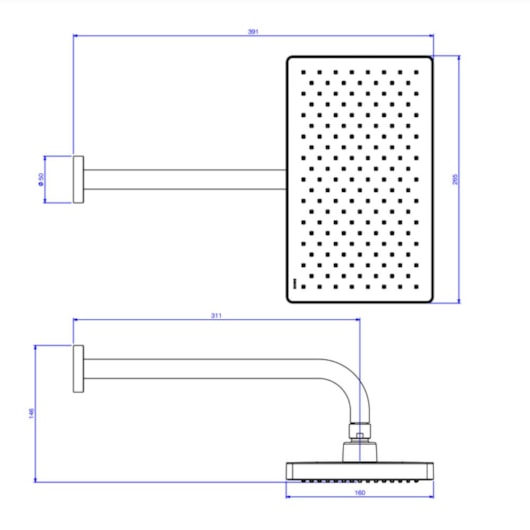 Chuveiro Retangular de Parede Flex Max Summer Gold Deca - Imagem principal - 9fdc5f02-d9de-4c12-afd9-a6a12788d3d2