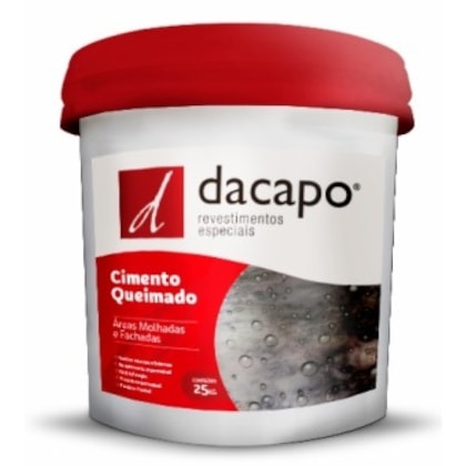 Cimento Queimado Para Fachadas Branco Dacapo 25kg