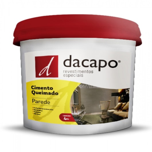 Cimento Queimado Para Parede Branco Dacapo 4kg - Imagem principal - 114d3d70-3261-447f-b540-cdd285df3a91