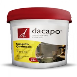 Cimento Queimado Para Parede Concreto Suave Dacapo 20kg