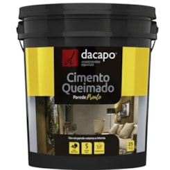 Cimento Queimado Para Parede Pronto Barbante Dacapo 25kg