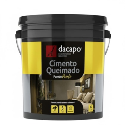 Cimento Queimado Para Parede Pronto Barbante Suave Dacapo 5kg