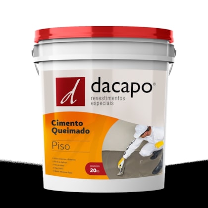 Cimento Queimado Para Piso Branco Dacapo 20kg