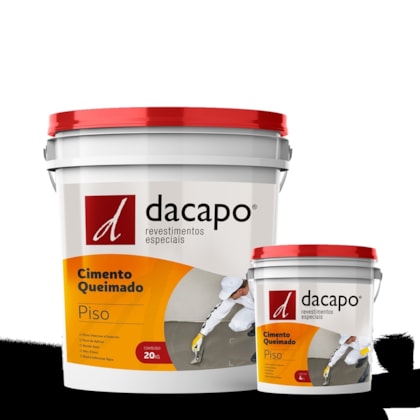 Cimento Queimado Para Piso Branco Dacapo 20kg