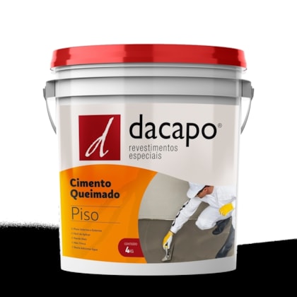 Cimento Queimado Para Piso Concreto Suave Dacapo 4kg