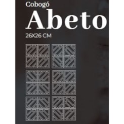 Cobogó Argila Abeto Carbono Manufatti 25X25Cm