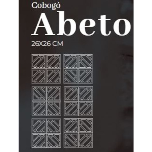 Cobogó Argila Abeto Carbono Manufatti 25X25Cm - Imagem principal - abac3012-47d0-42c9-84bc-2eaf45e8b48c