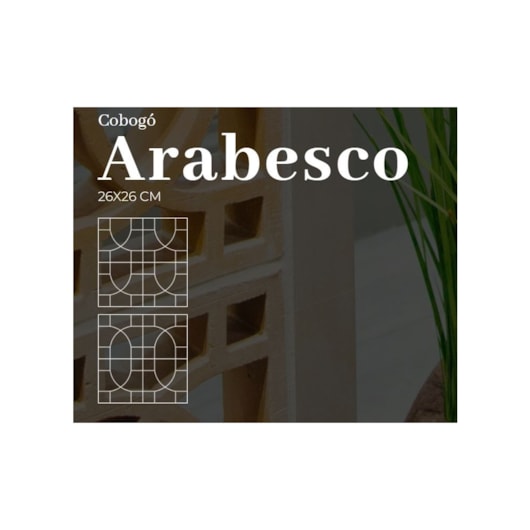 Cobogó Argila Arabesco Carbono Manufatti 25X25Cm - Imagem principal - 6f074185-144c-45ce-ac80-143efae7ccc4