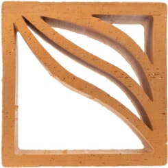 Cobogó Argila Lirium Natural Manufatti 25X25Cm