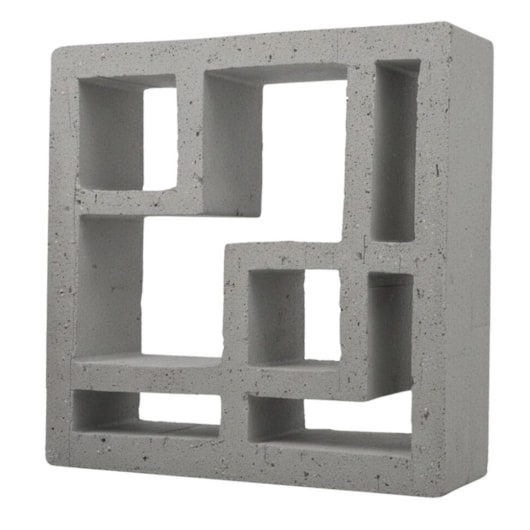 Cobogó Argila Tasmânia Line Carbono Manufatti 26x26Cm - Imagem principal - 85cb7257-56a3-44de-adb2-a6c5aa5ef5d7