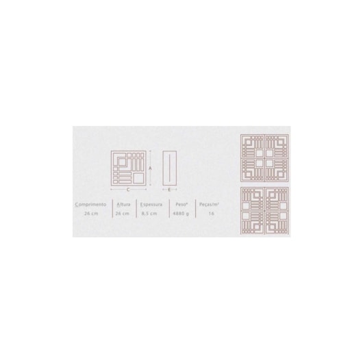 Cobogó Manufatti Argila Tasmania Off White 26x26cm - Imagem principal - e9c7ae96-2078-450d-becb-a3763716f9af