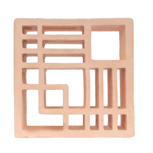 Cobogó Manufatti Argila Tasmania Off White 26x26cm - Imagem principal - 70b43c48-9784-4068-aac6-b5d9c7c03ad5