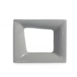 Cobogó Porcelana Quadrado Carbono Acetinado Manufatti 20X20Cm