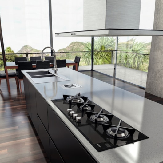 Coifa De Ilha Em Aço Inox Slim Isla 90 Split Tramontina 220v 90cm - Imagem principal - 970e3257-452e-4396-a3e6-2b6938069b81