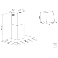 Coifa de Parede Dritta Wall Silent Pro 90 220 V em Aço Inox Tramontina