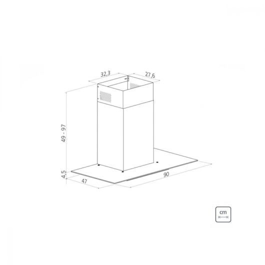 Coifa De Parede Em Inox Basic Tramontina 90cm 127V - Imagem principal - 54101200-bc29-473e-8e33-782b2beae7e0