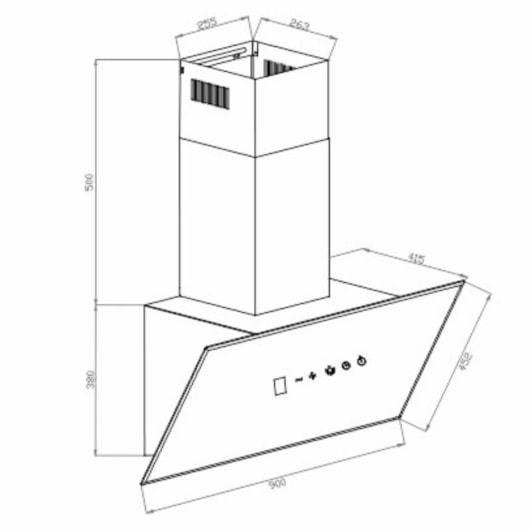 Coifa De Parede Inclinada Londres Debacco 90Cm - Imagem principal - 8696cb2a-db53-4b91-84b2-c293e2c0b26e