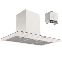 Coifa de Parede Slim Wall 90 Split em Aço Inox com Acabamento Scotch Brite 220V Tramontina