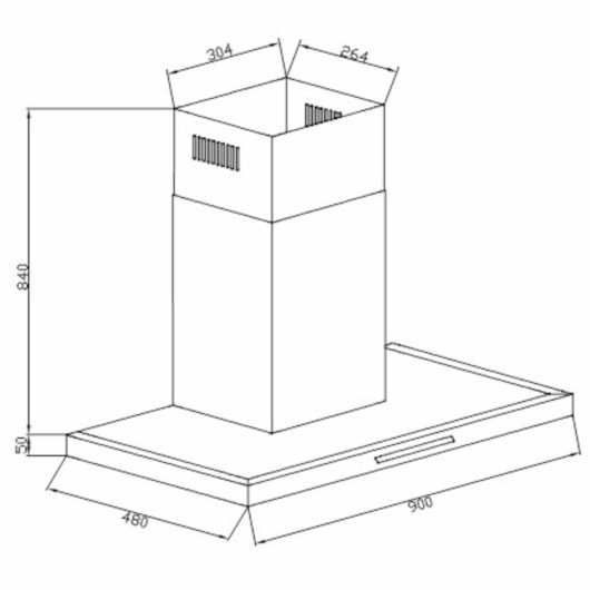 Coifa De Parede Valença Debacco 90cm - Imagem principal - 9189464c-1245-4cbd-83c5-d7cce42046a2