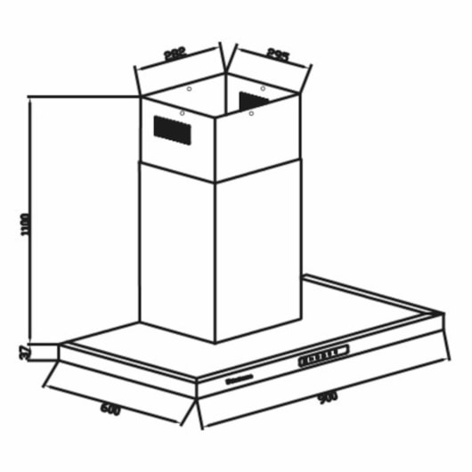 Coifa Ilha Valença 220V Debacco 90cm - Imagem principal - 8e96d650-70e9-44c8-90ad-30e1bdd36b9b