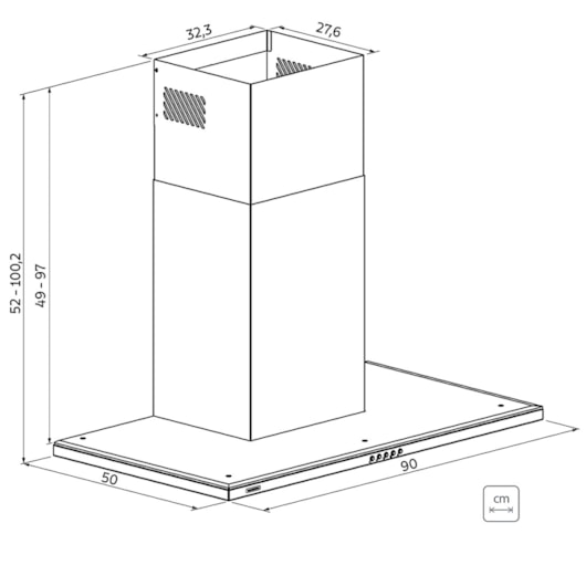 Coifa Inox Slim Wall 90 Aço Inox Black Steel 220 V Tramontina  - Imagem principal - 19b7d6a4-e89e-4bb8-9cca-c2c671405d90