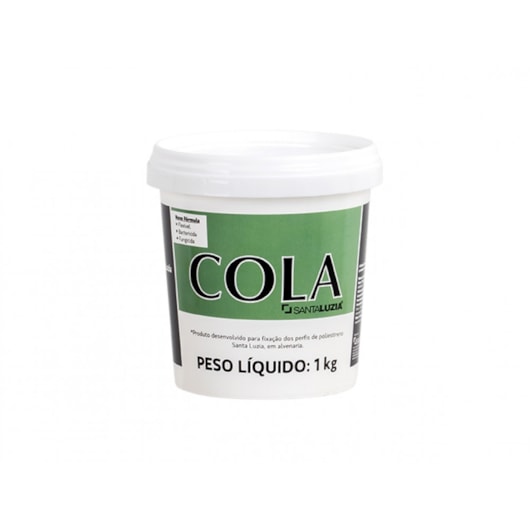 Cola Para Instalação Balde 1kg Santa Luzia - Imagem principal - 0d04c102-9f39-44f4-8223-690ff4d7d6e1